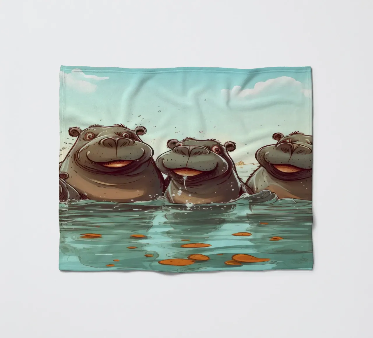 Retro Hippo Gang coperta in pile da Funny Animals