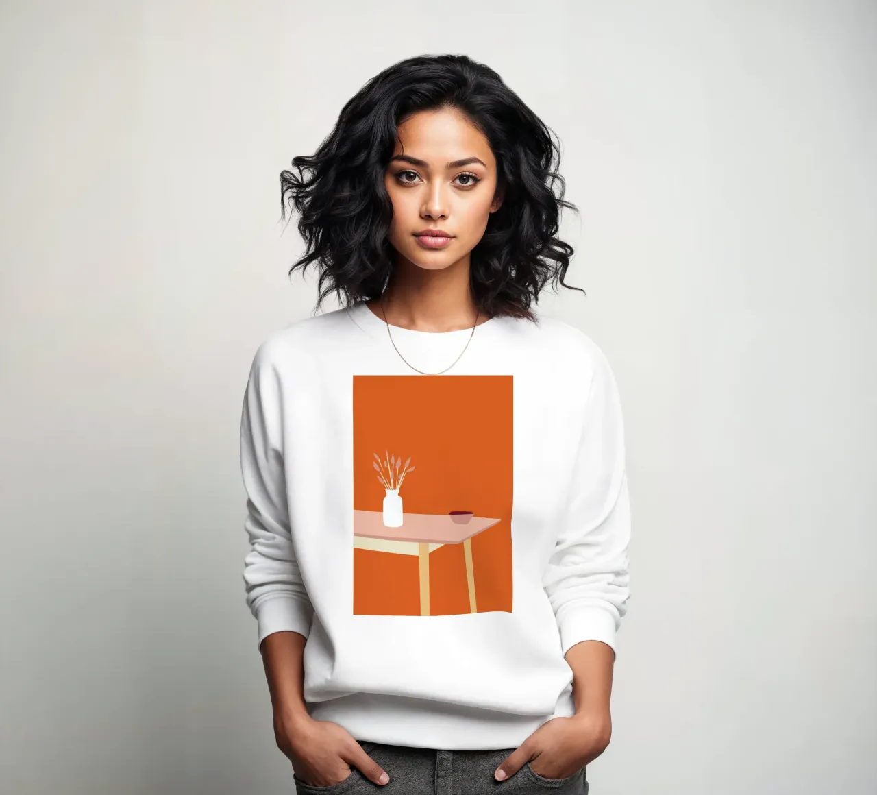 Orange Home felpa da Helena Ravenne