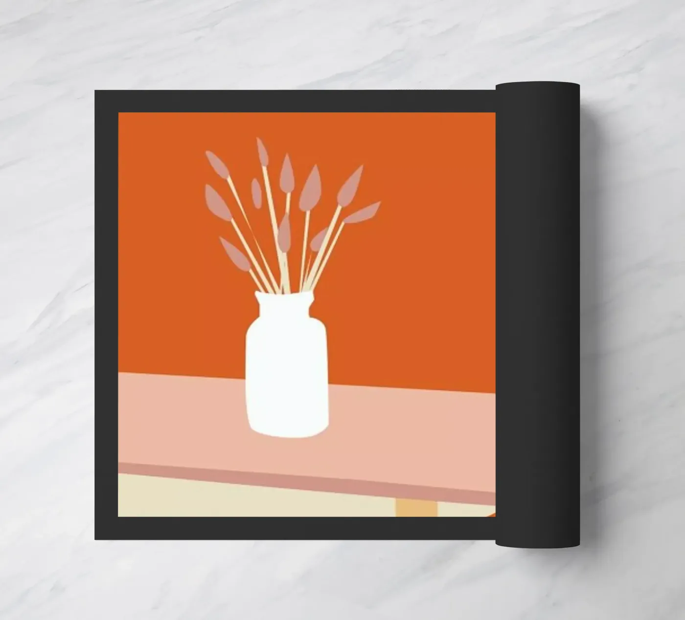 Orange Home deurmat van Helena Ravenne