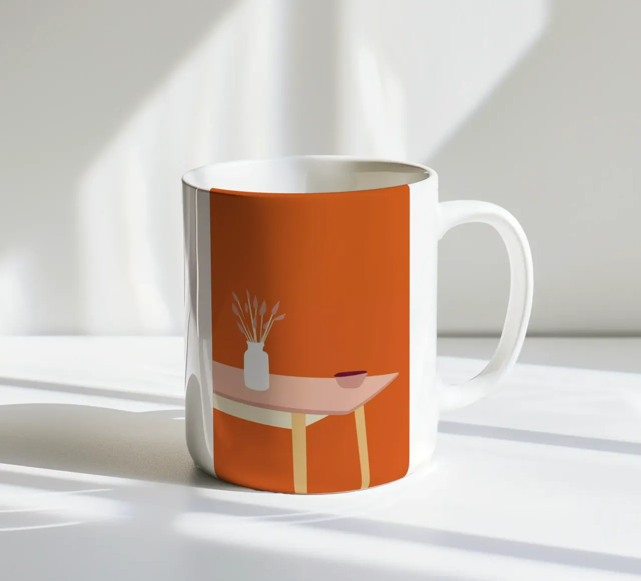Orange Home tazza in ceramica da Helena Ravenne