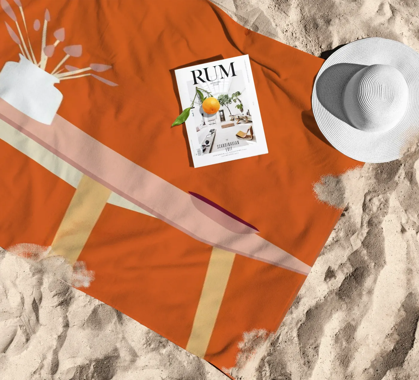 Orange Home telo mare da Helena Ravenne