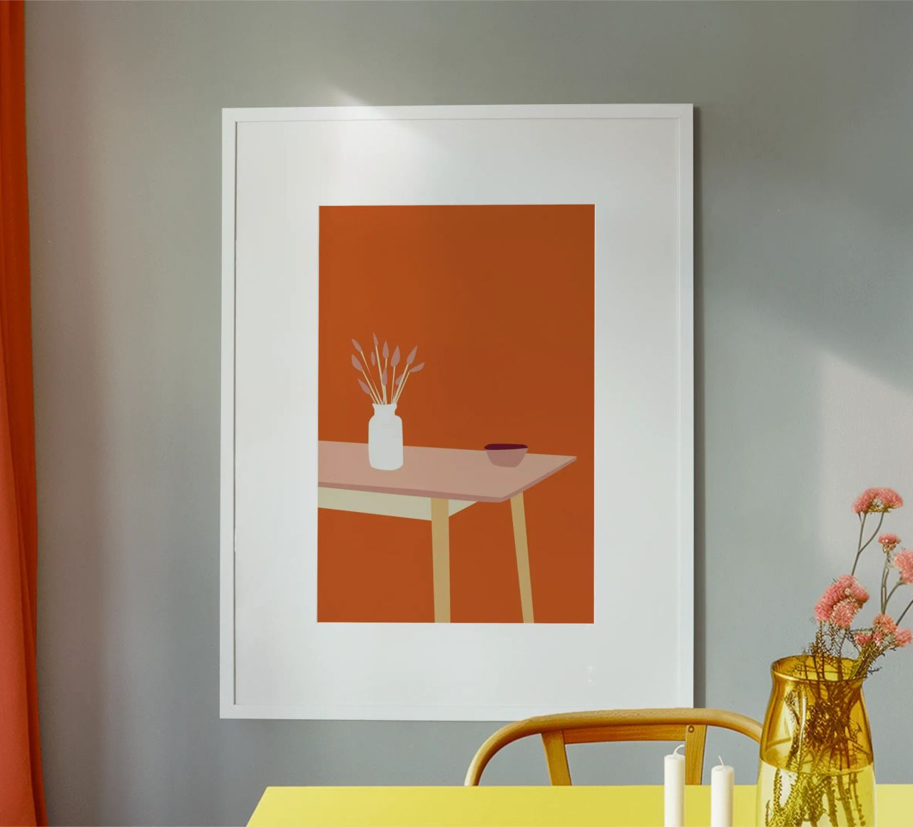 Orange Home Poster von Helena Ravenne