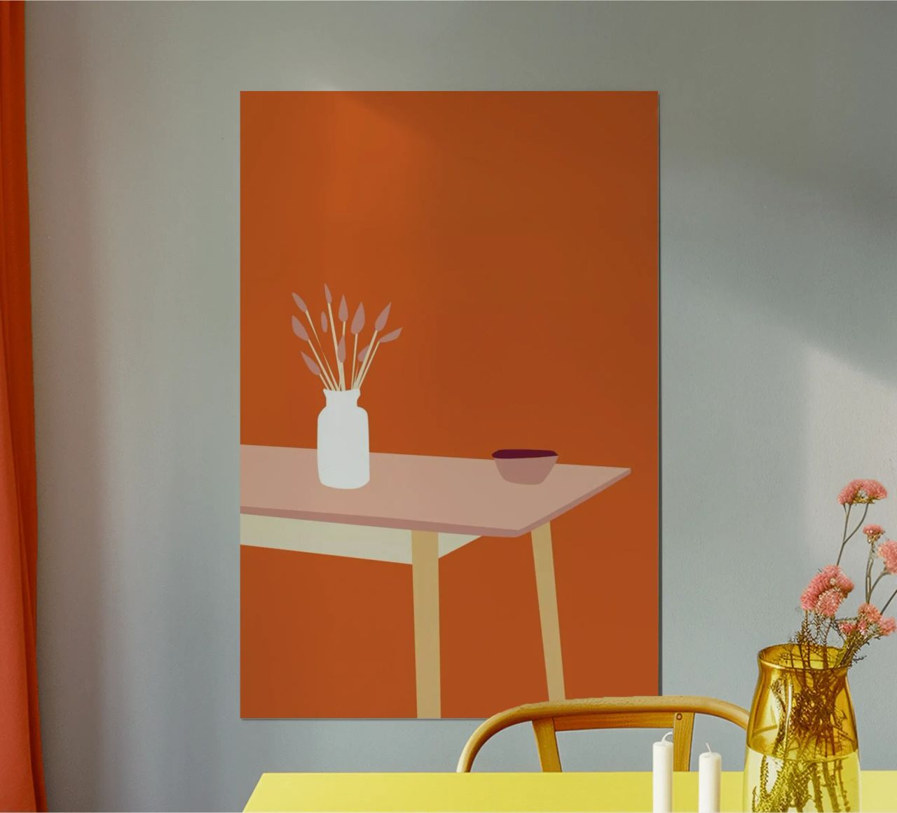 Orange Home Poster von Helena Ravenne