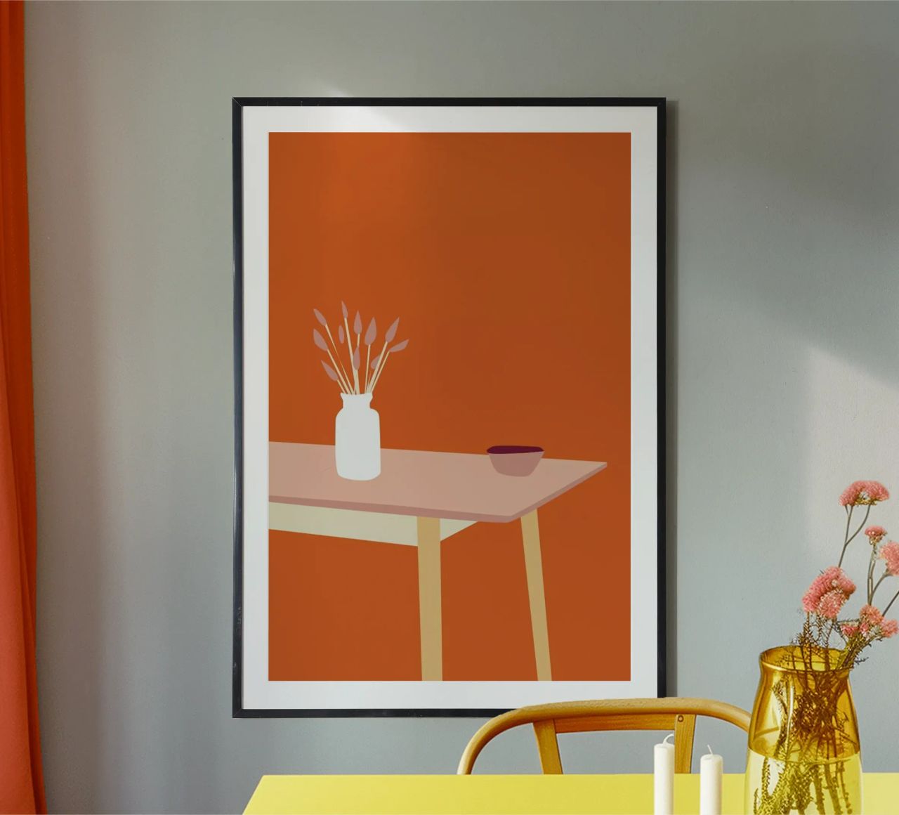 Orange Home Poster von Helena Ravenne
