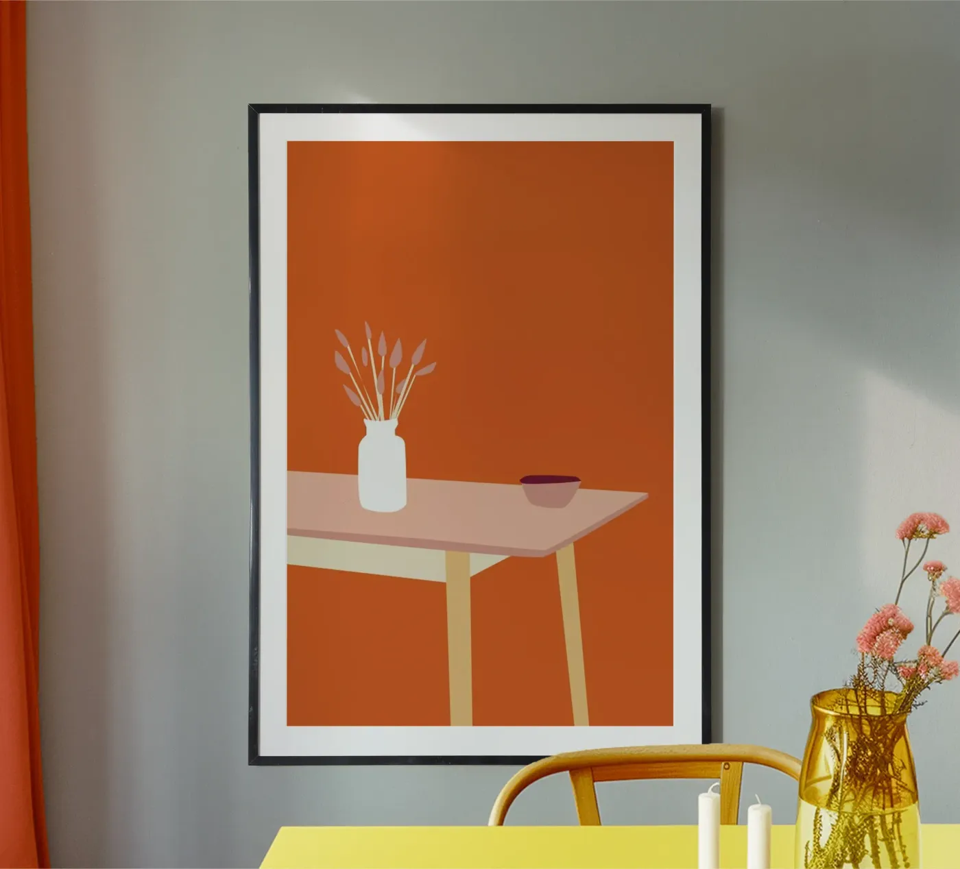 Orange Home poster by Helena Ravenne