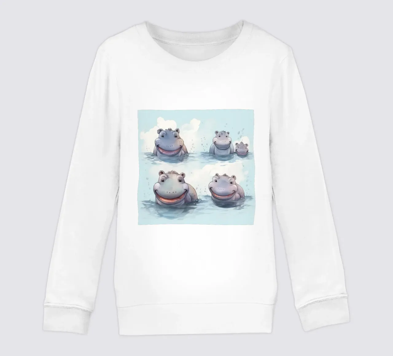 Pandilla de hipopótamos retro sudadera para niño de Funny Animals