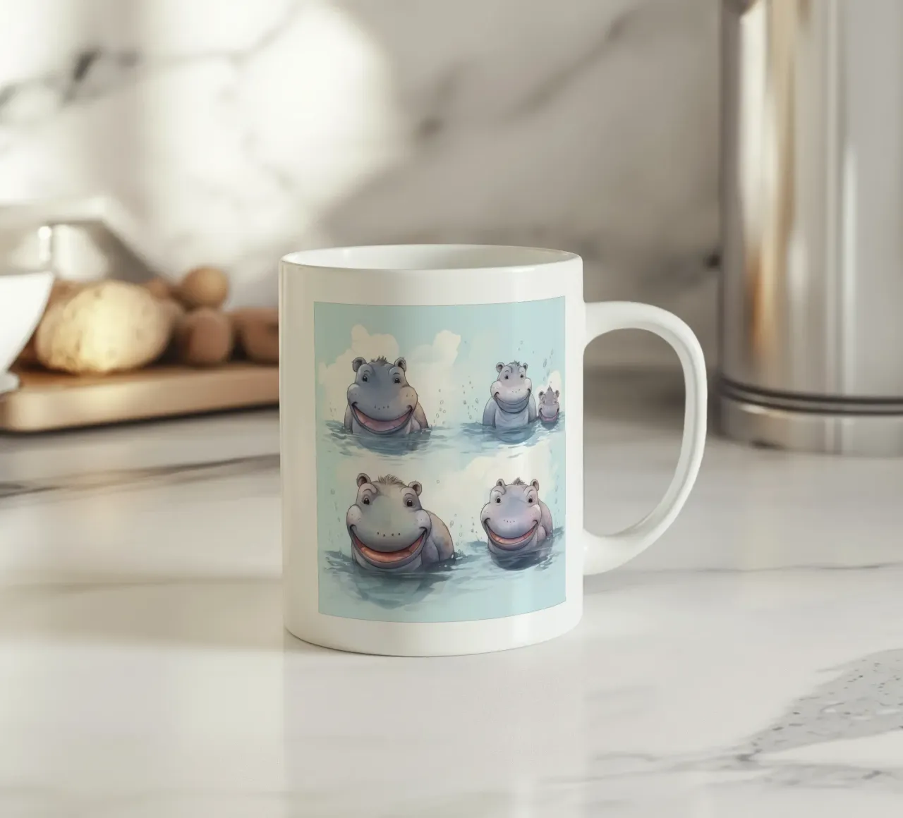 Retro Hippo Gang tazza in ceramica da Funny Animals