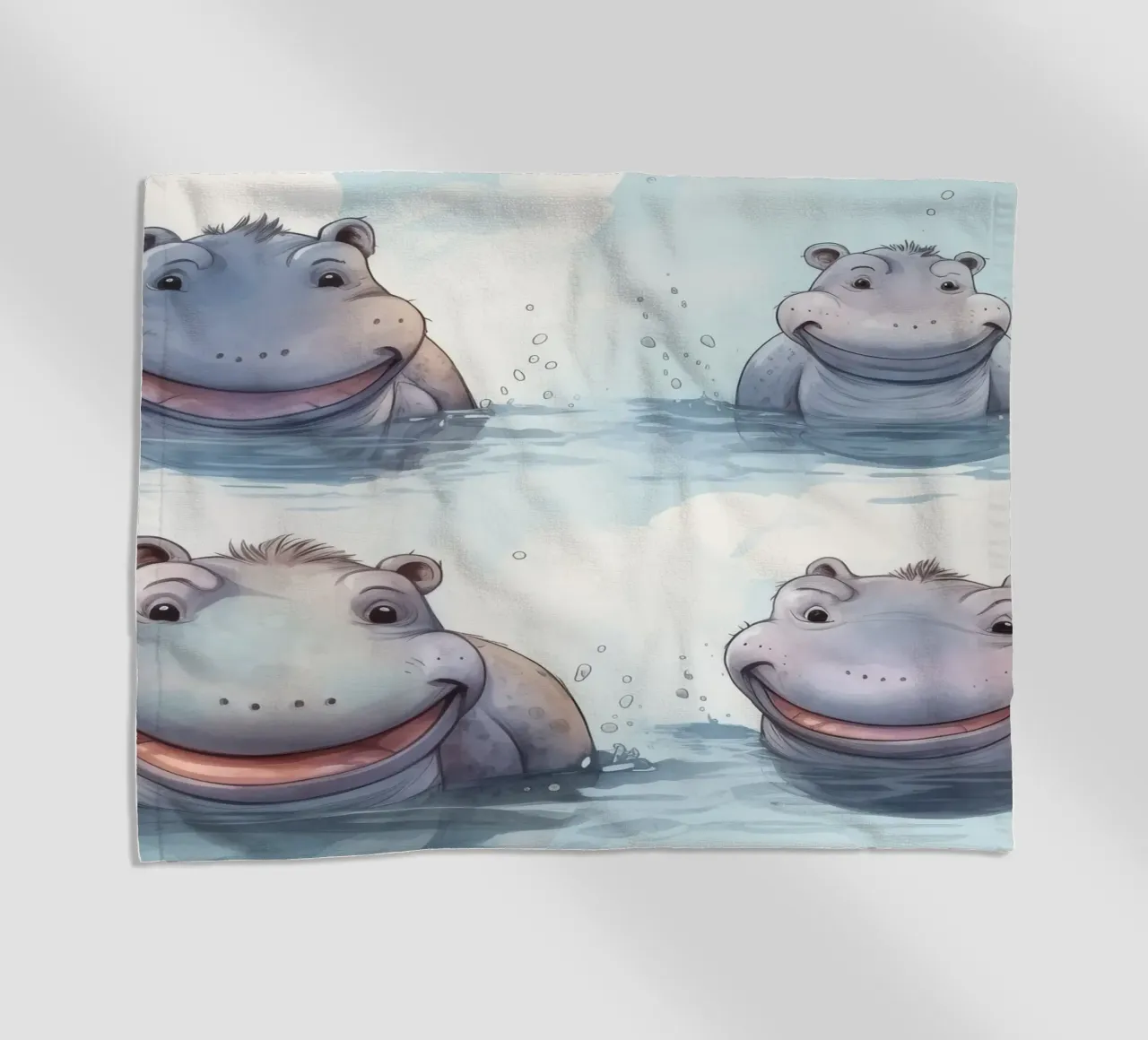 Retro Hippo Gang telo mare da Funny Animals