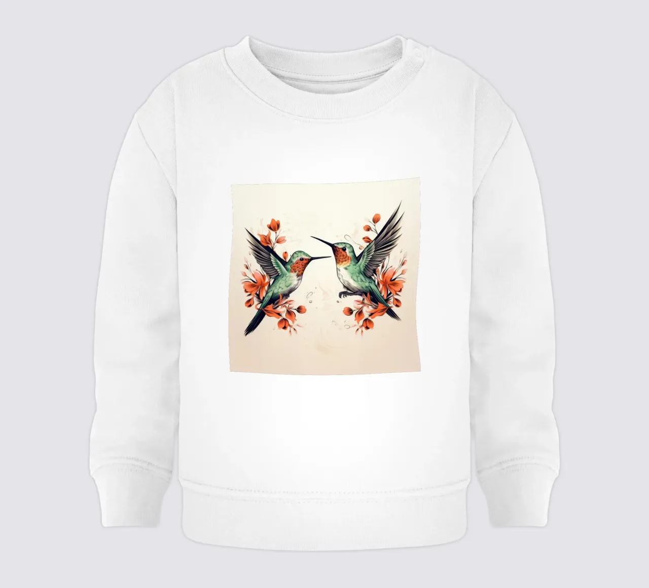 Duo di colibrì retrò felpa neonato da Funny Animals