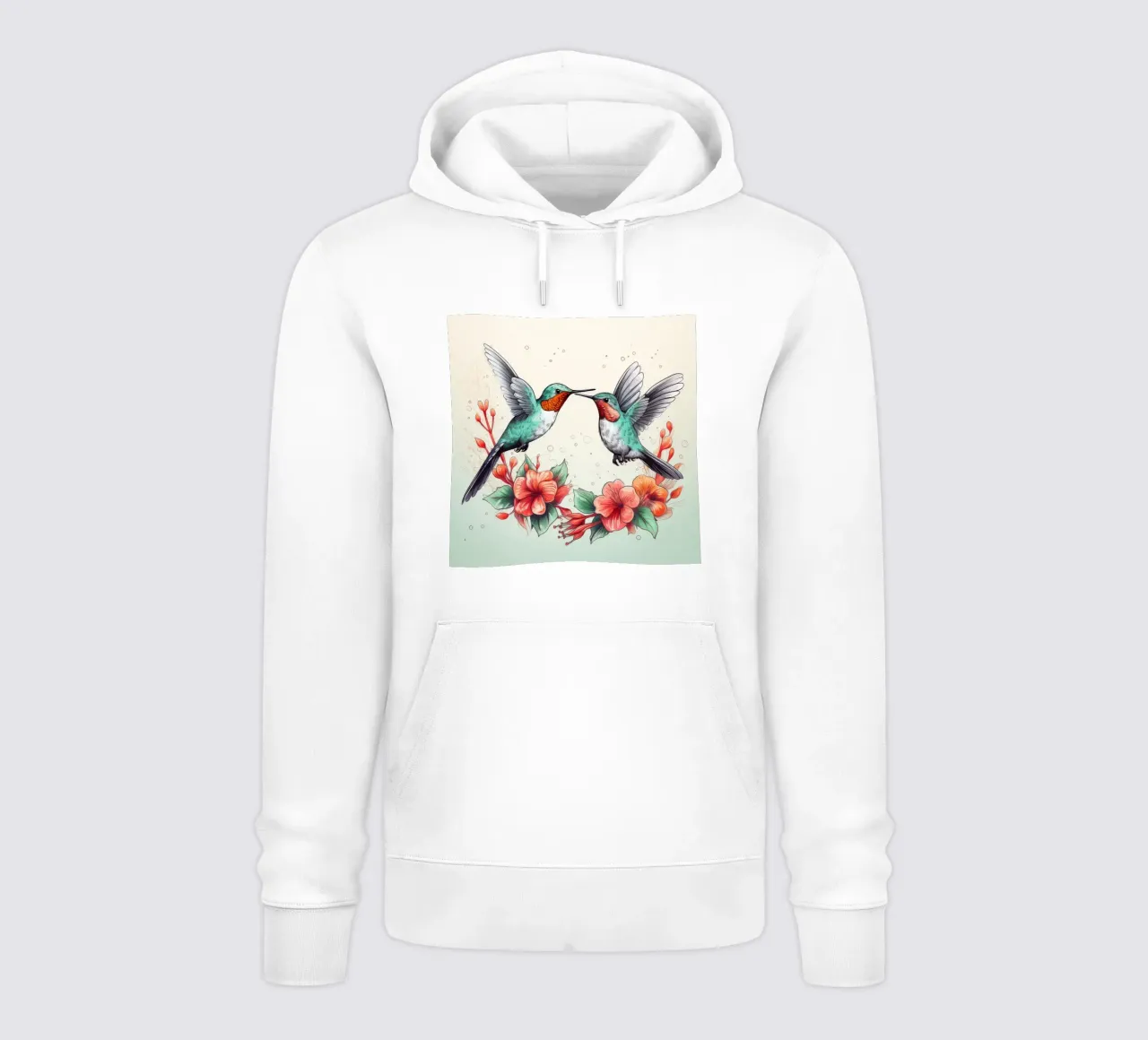 Duo di colibrì retrò felpa con cappuccio da Funny Animals