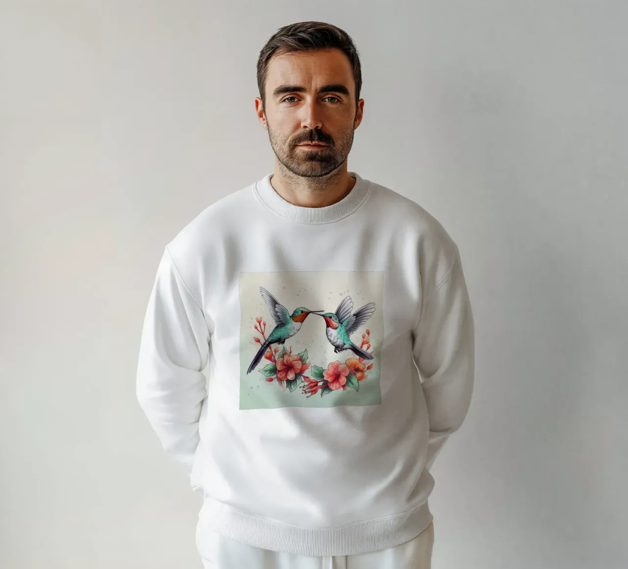 Retro-Kolibri-Duo Sweatshirt von Funny Animals