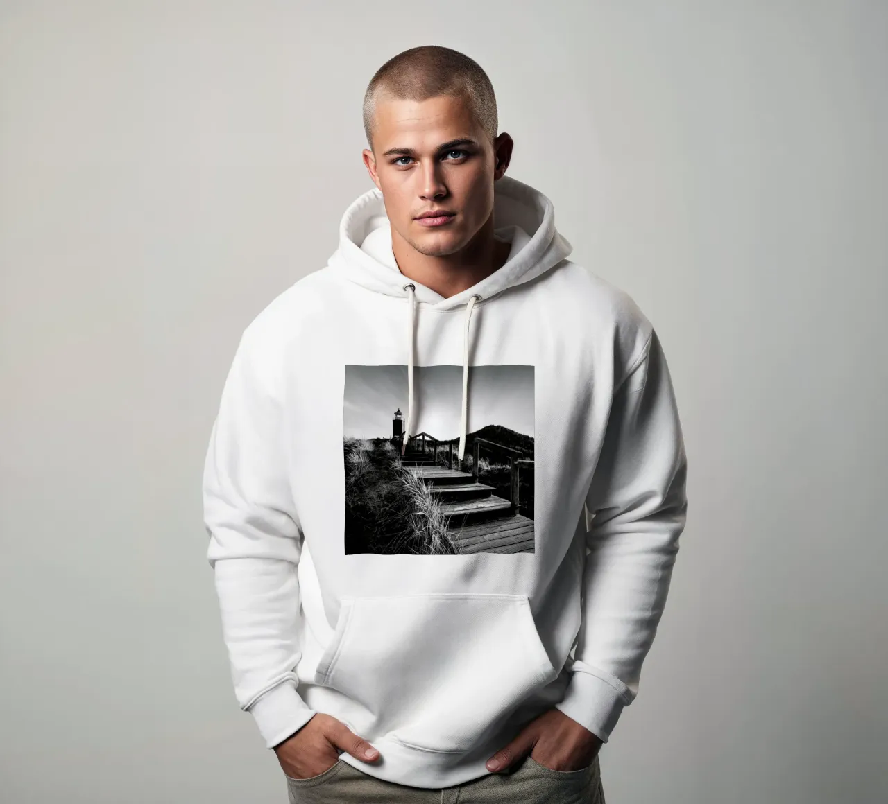 Quermarkenfeuer V - Sylt felpa con cappuccio da Håggard Photography | Ronny Behnert