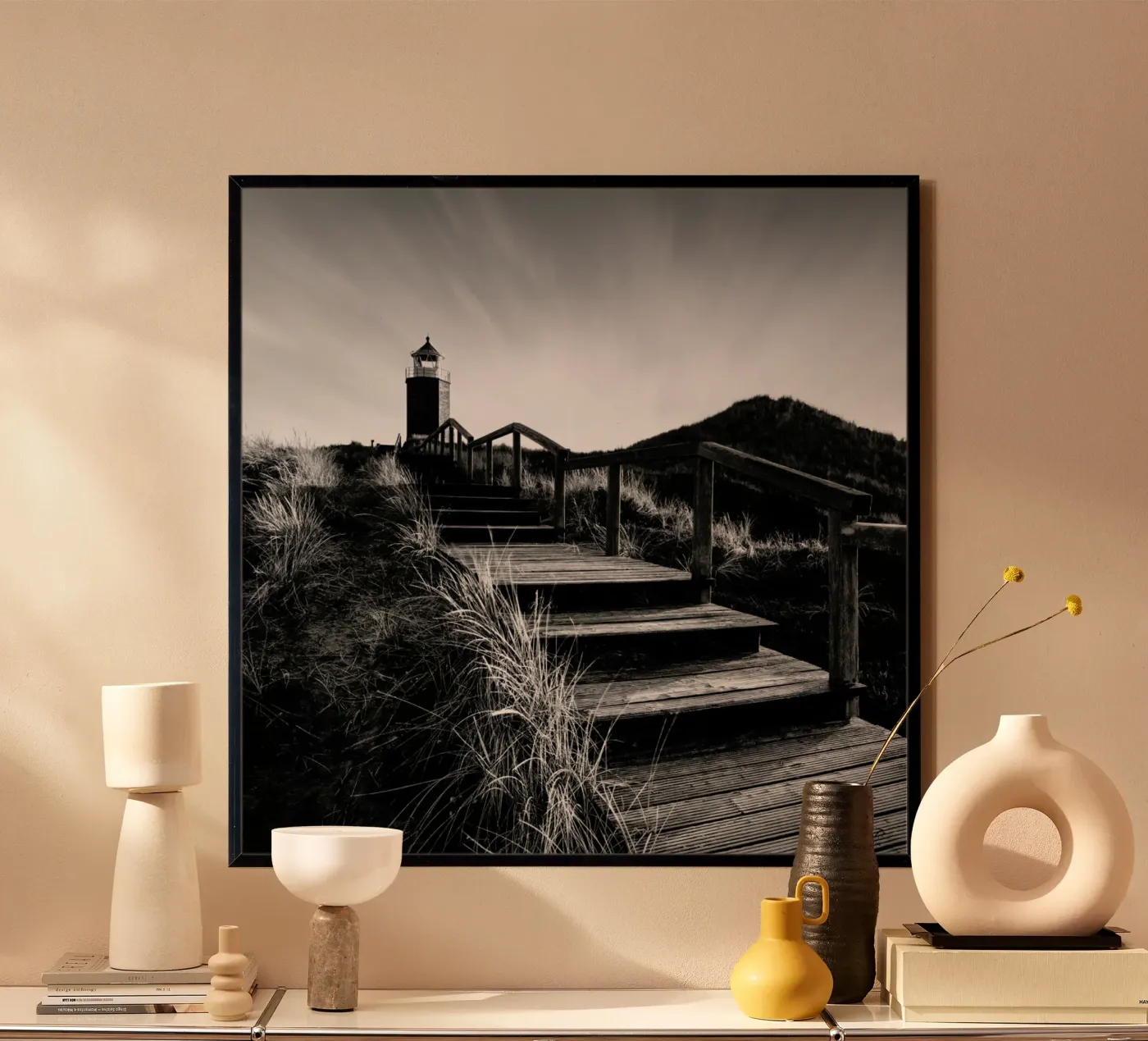 Quermarkenfeuer V - Sylt poster van Håggard Photography | Ronny Behnert