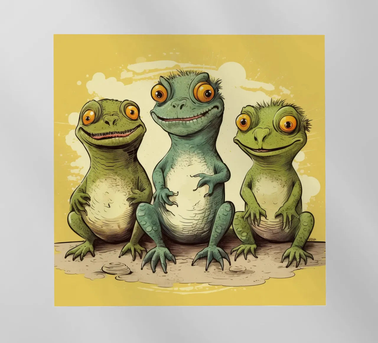 Retro Iguana Gang pellicola backlit da Funny Animals