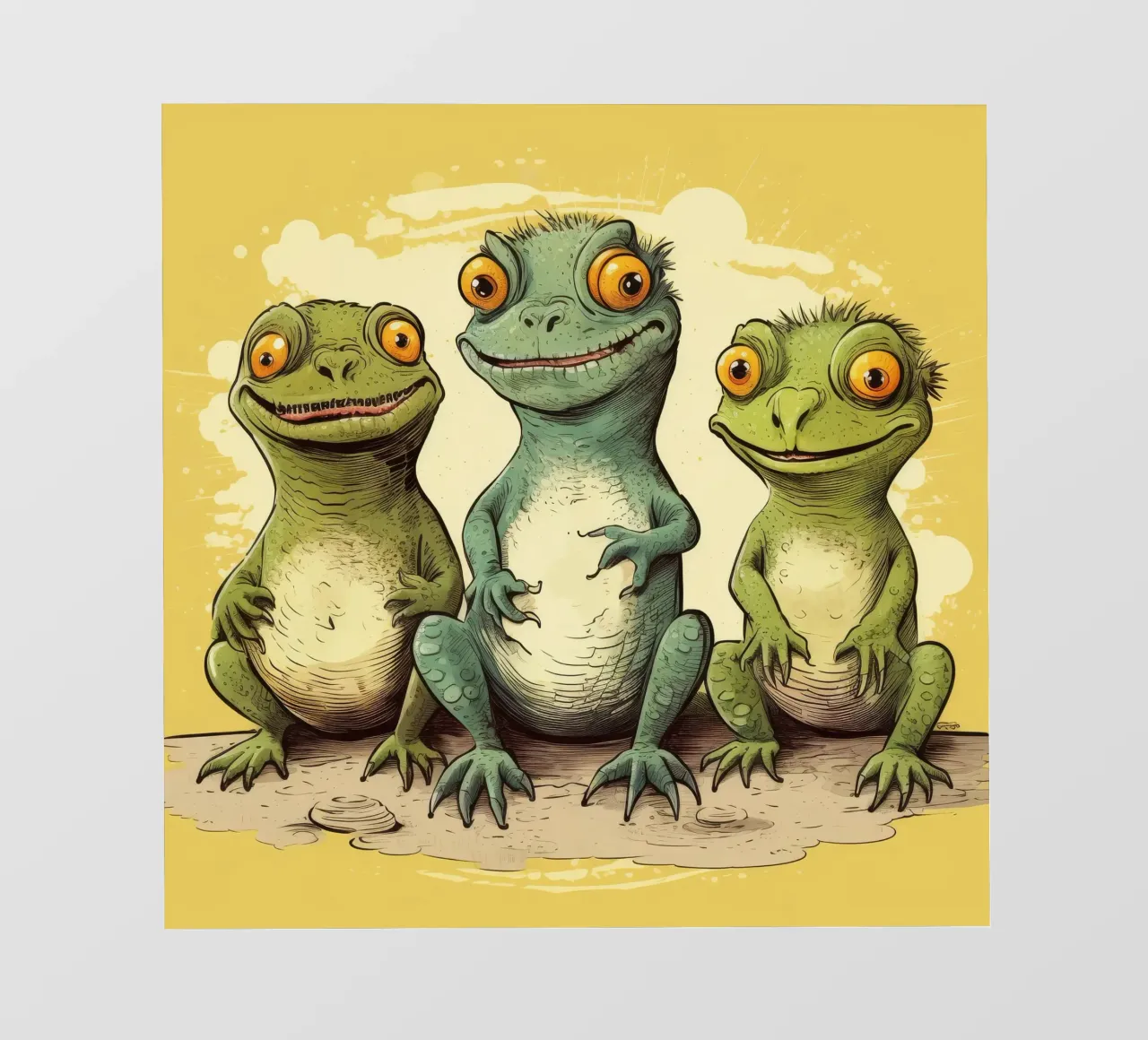 Retro Iguana Gang pellicola backlit da Funny Animals