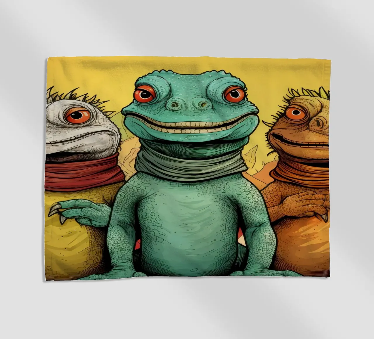 Retro Iguana Gang telo mare da Funny Animals