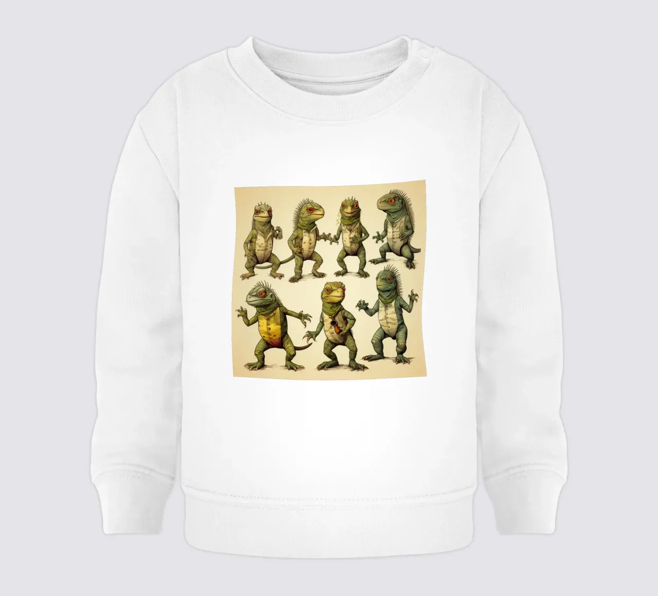 Retro Iguana Gang felpa neonato da Funny Animals