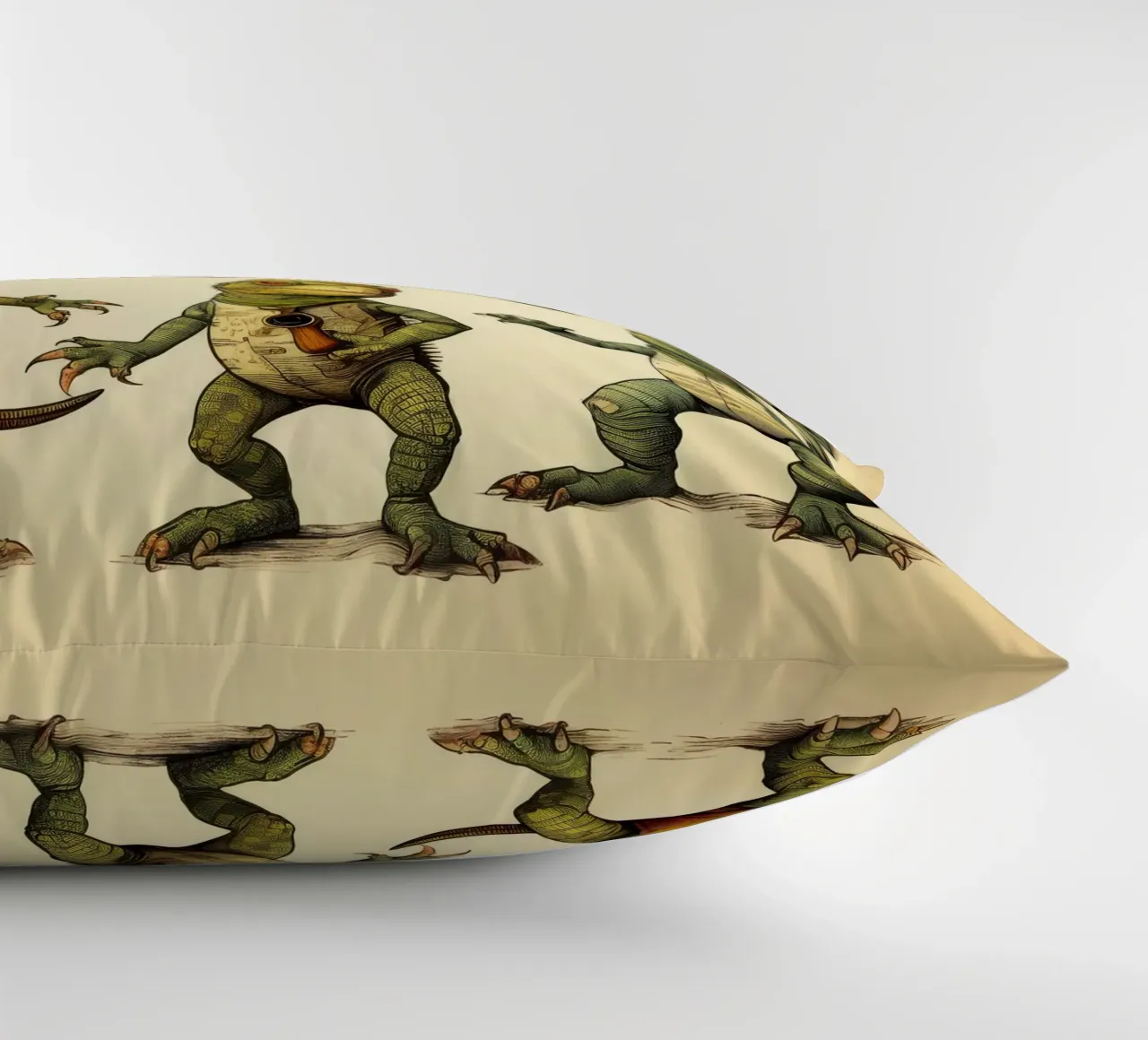 Retro Iguana Gang decorative cushion by Funny Animals