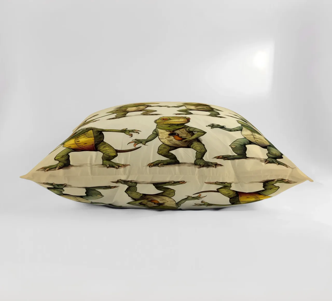 Retro Iguana Gang decorative cushion by Funny Animals