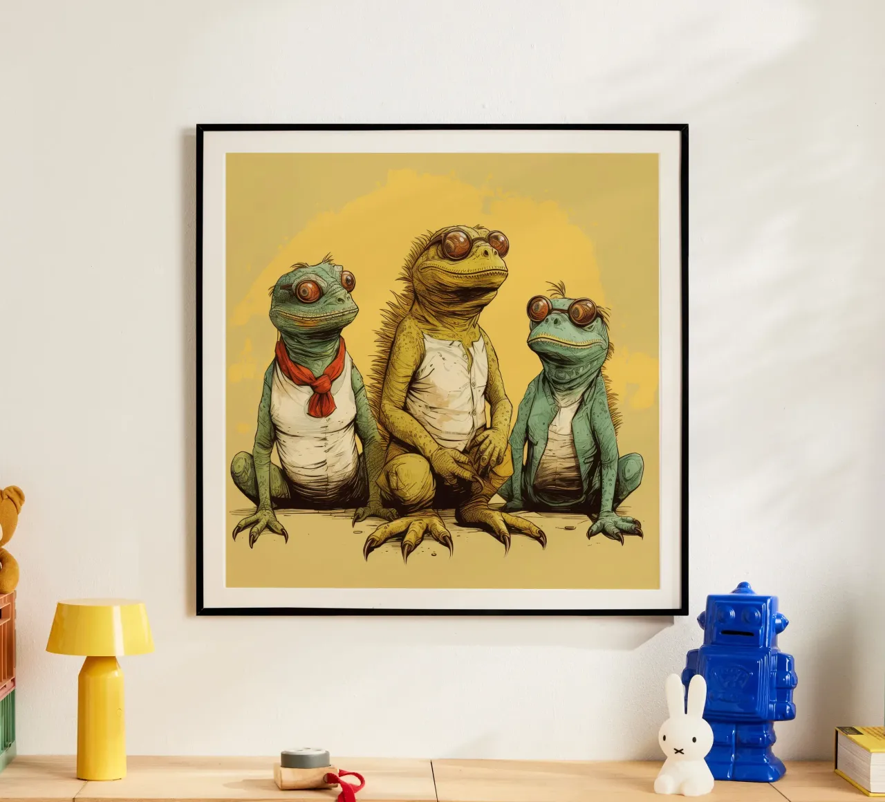 Retro Iguana Gang poster da Funny Animals