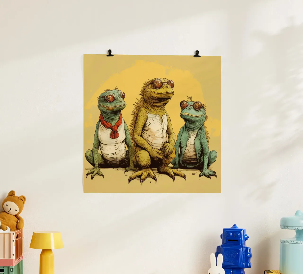 Retro Iguana Gang poster da Funny Animals