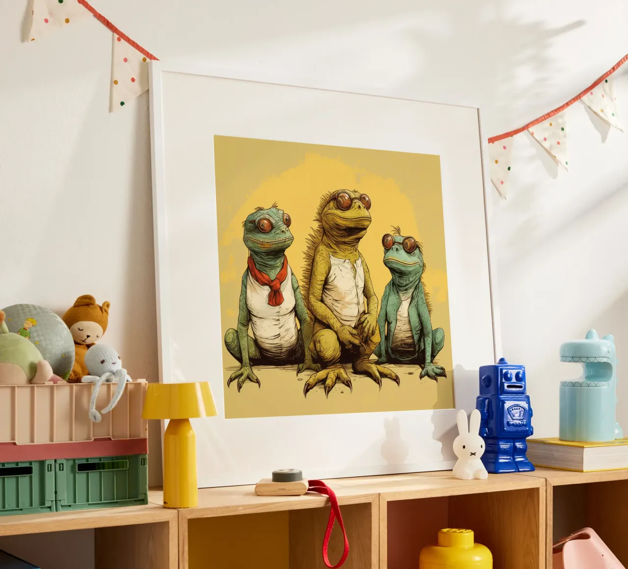 Retro Iguana Gang poster da Funny Animals