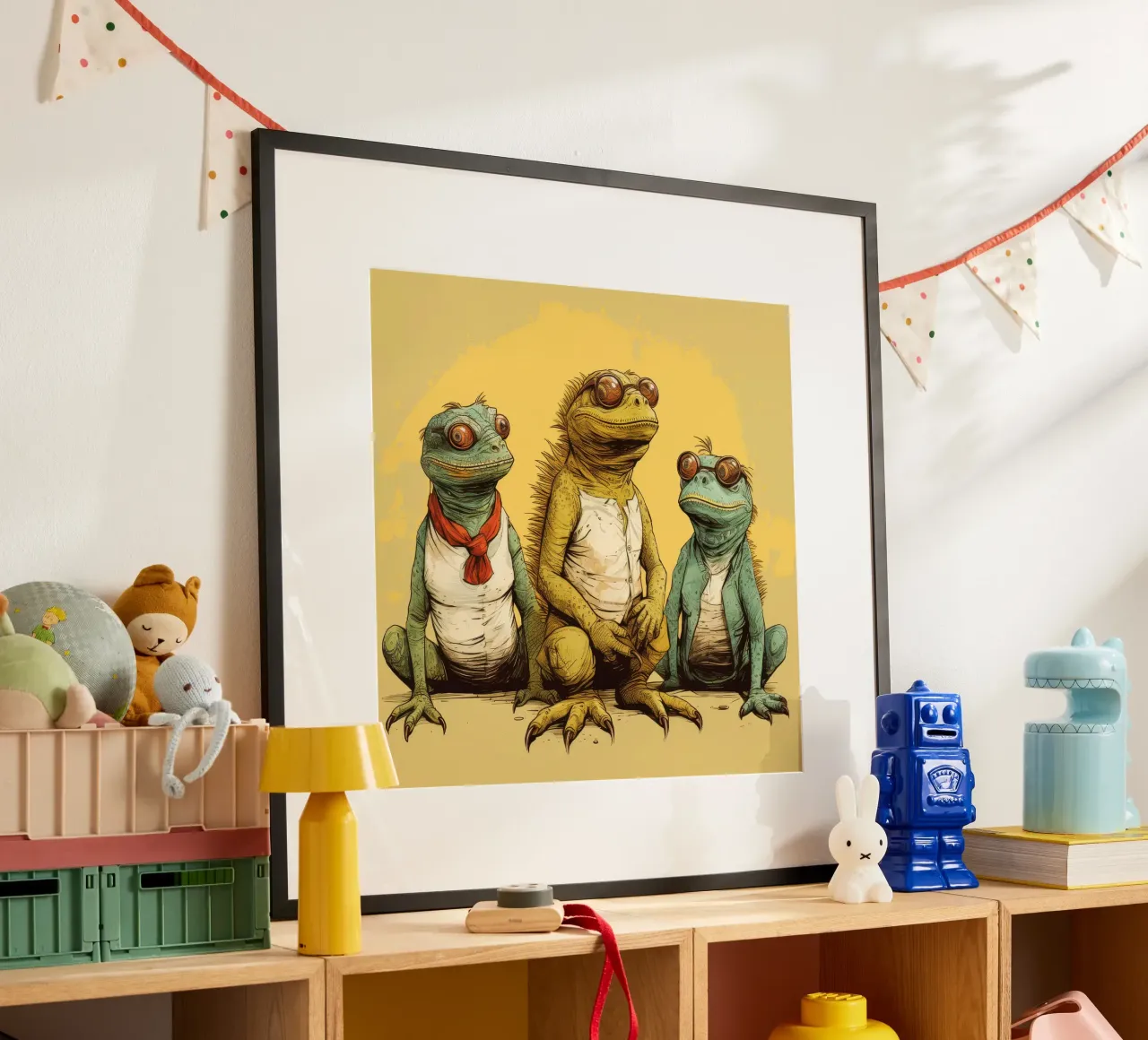 Retro Iguana Gang poster da Funny Animals