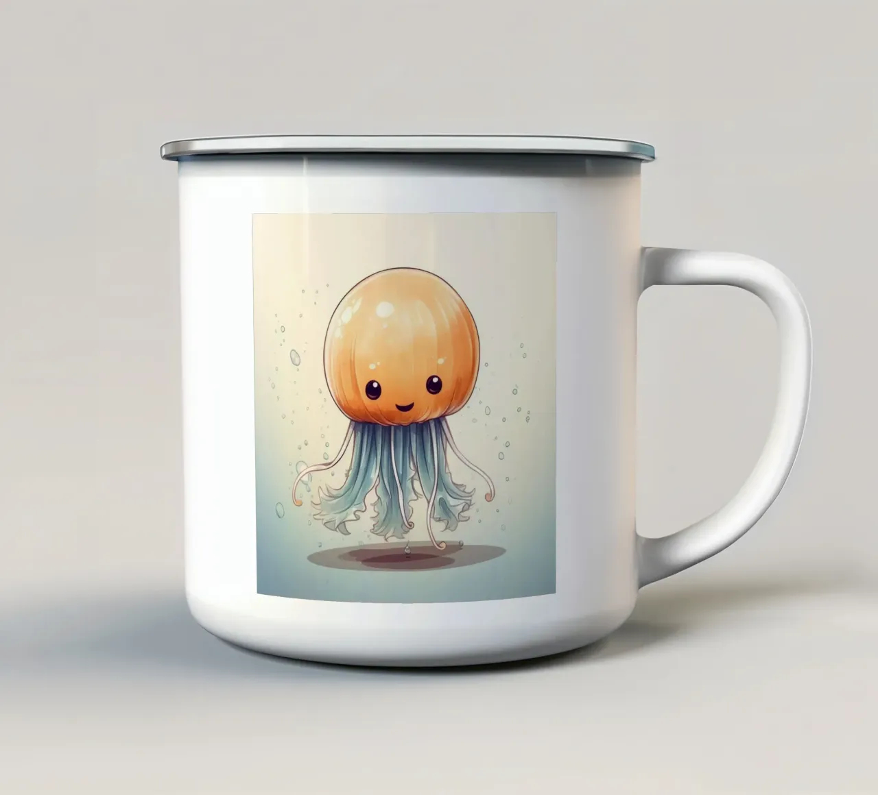 Medusa retrò tazza in smalto da Funny Animals