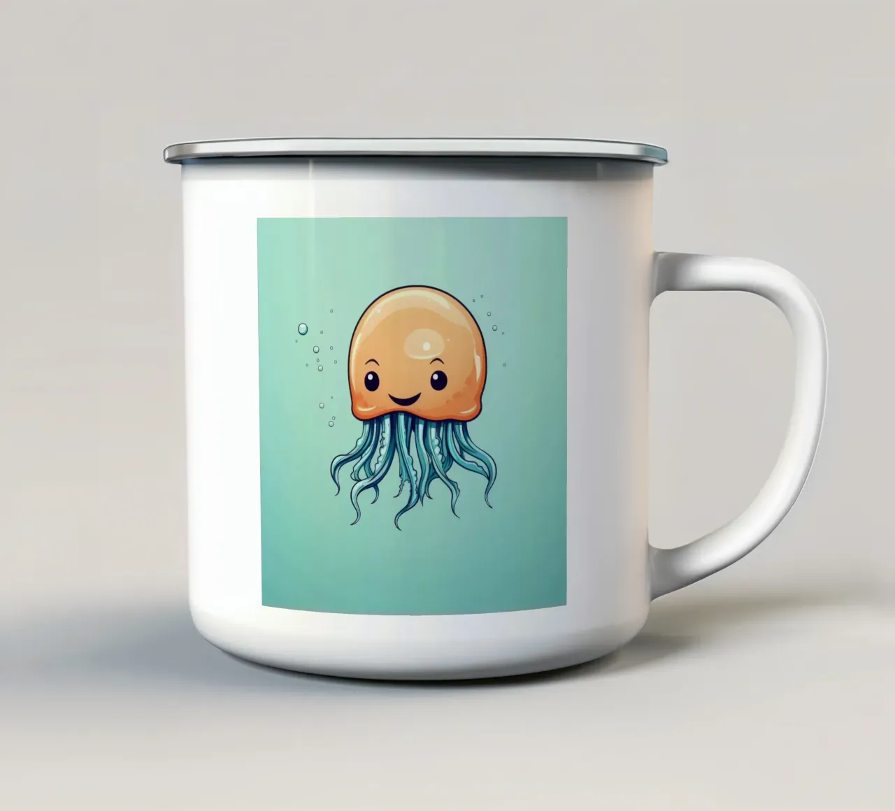 Medusa retrò tazza in smalto da Funny Animals