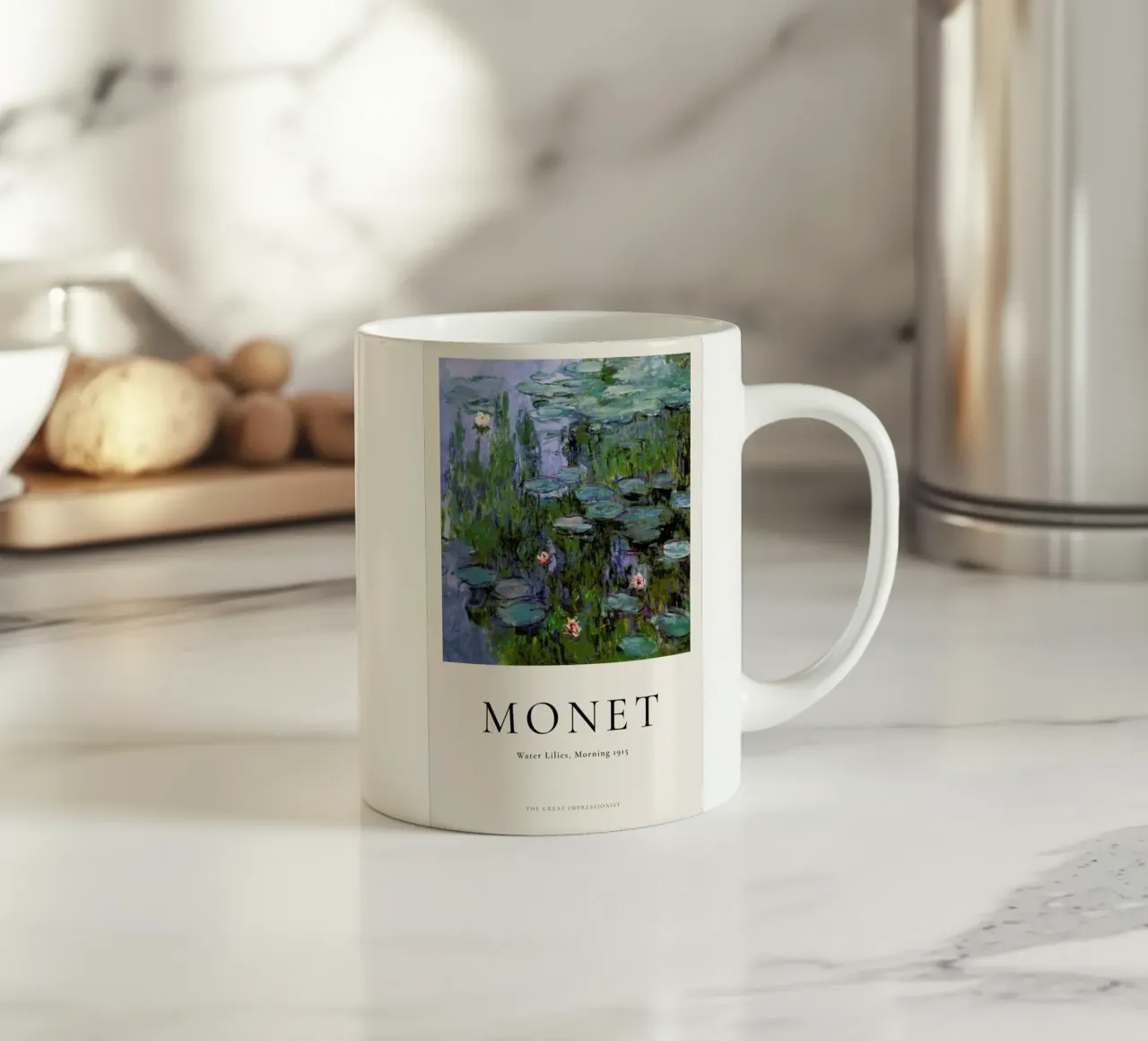 Monet - Water Lilies, Morning tazza in ceramica da ARTOTHEK