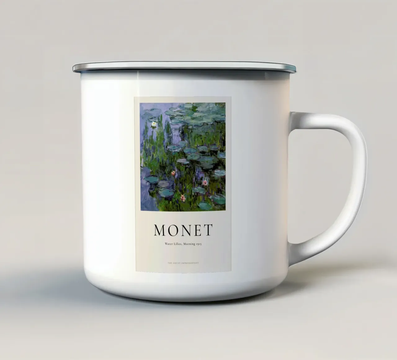 Monet - Water Lilies, Morning tazza in smalto da ARTOTHEK
