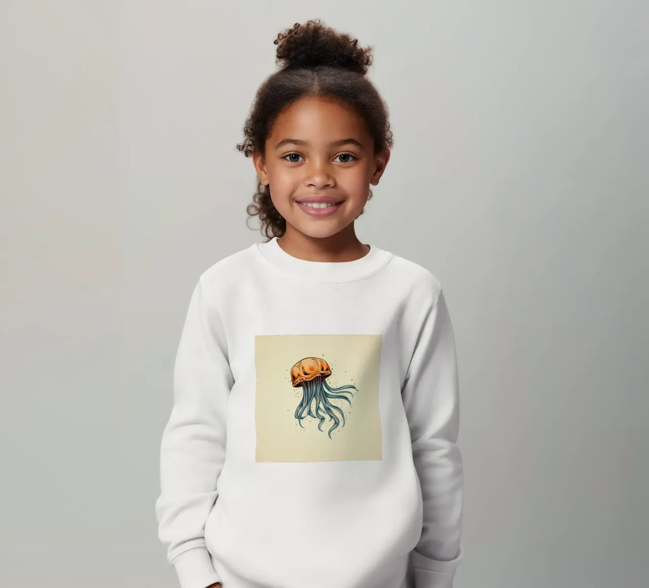 Cartoni animati retrò Funny Cute Jellyfish felpa bambino da Funny Animals