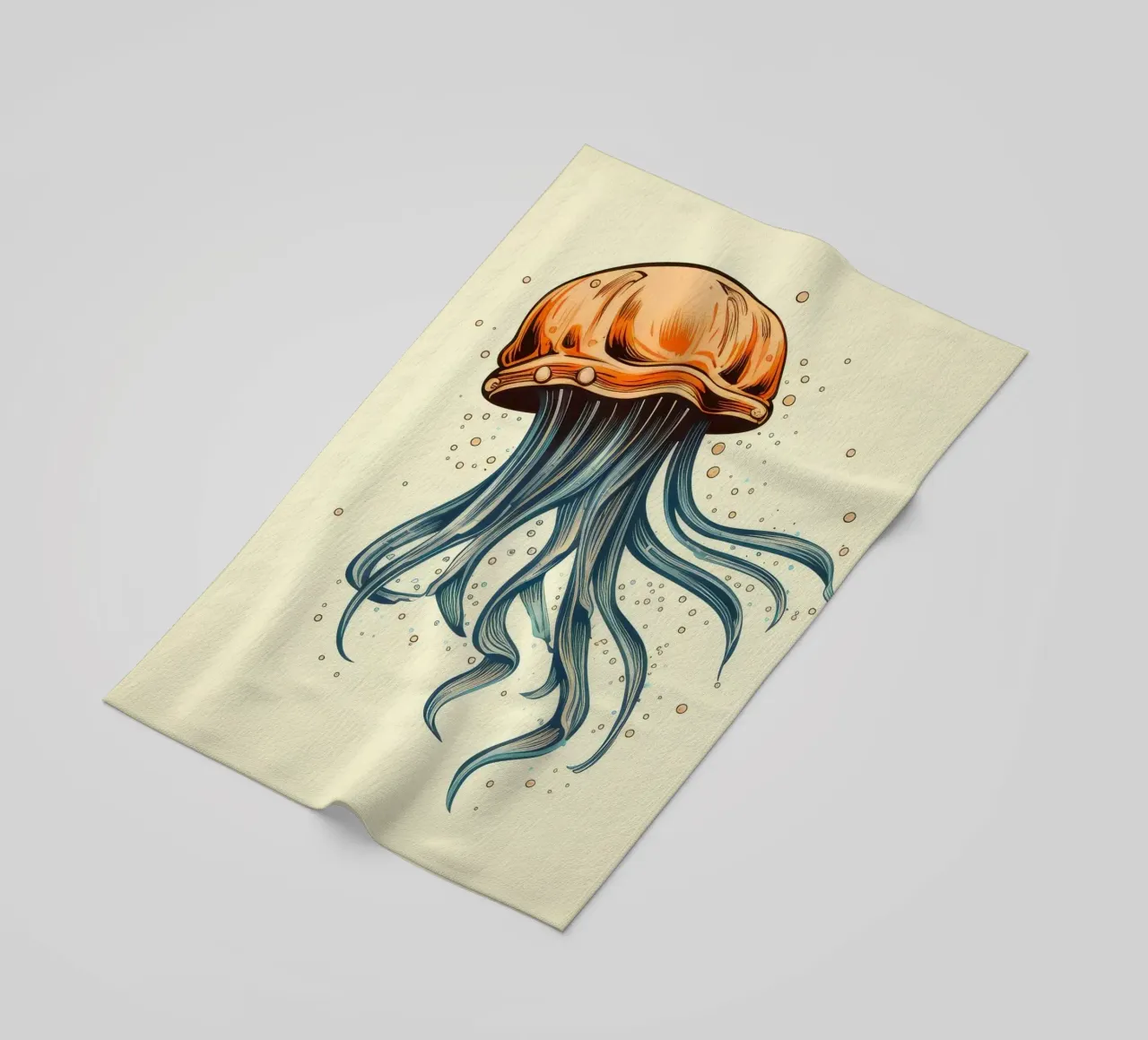 Cartoni animati retrò Funny Cute Jellyfish telo mare da Funny Animals