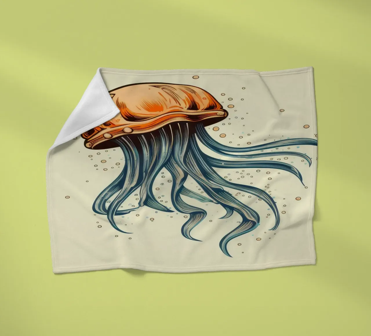 Cartoni animati retrò Funny Cute Jellyfish coperta in pile da Funny Animals