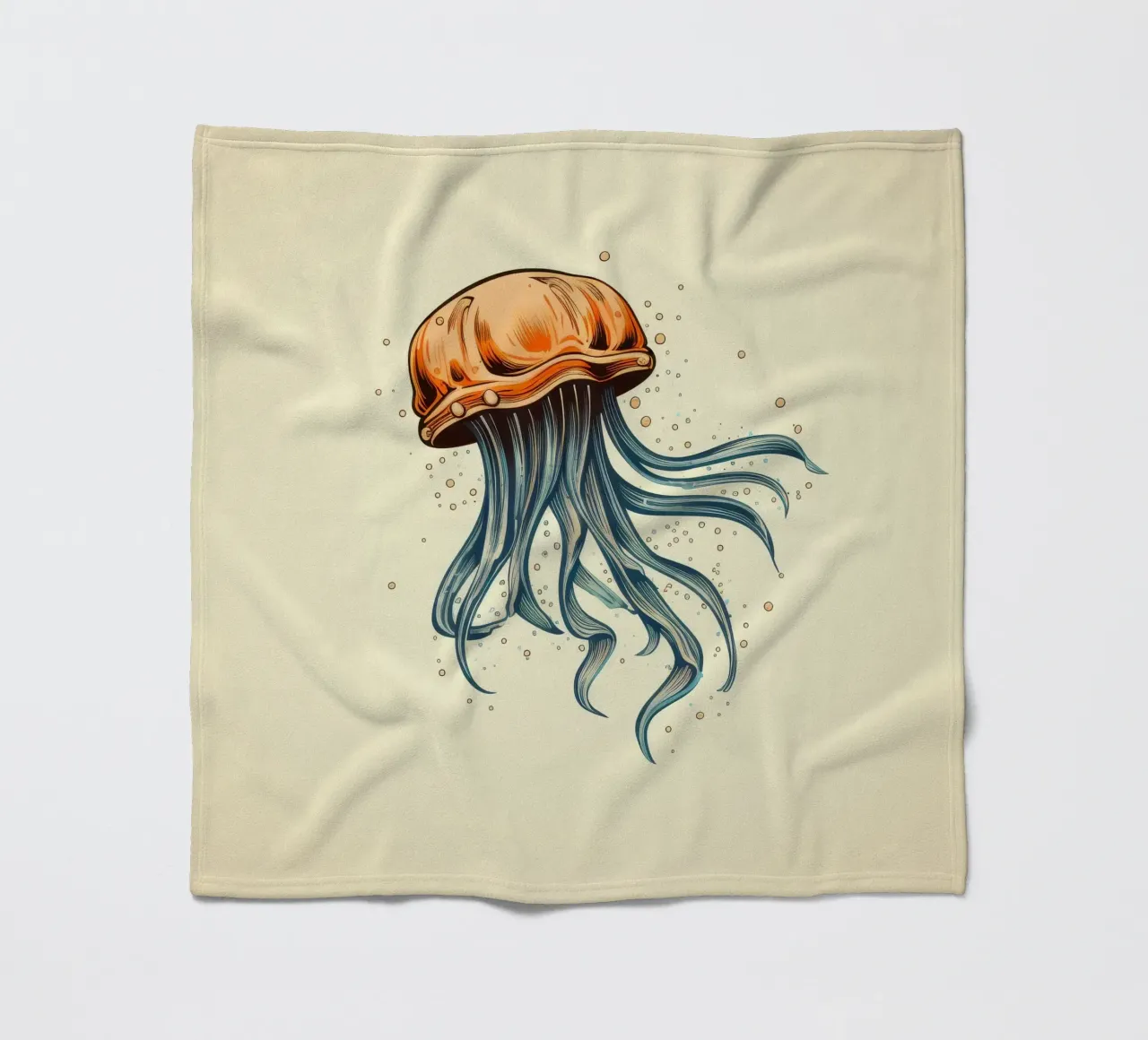 Cartoni animati retrò Funny Cute Jellyfish coperta in pile da Funny Animals