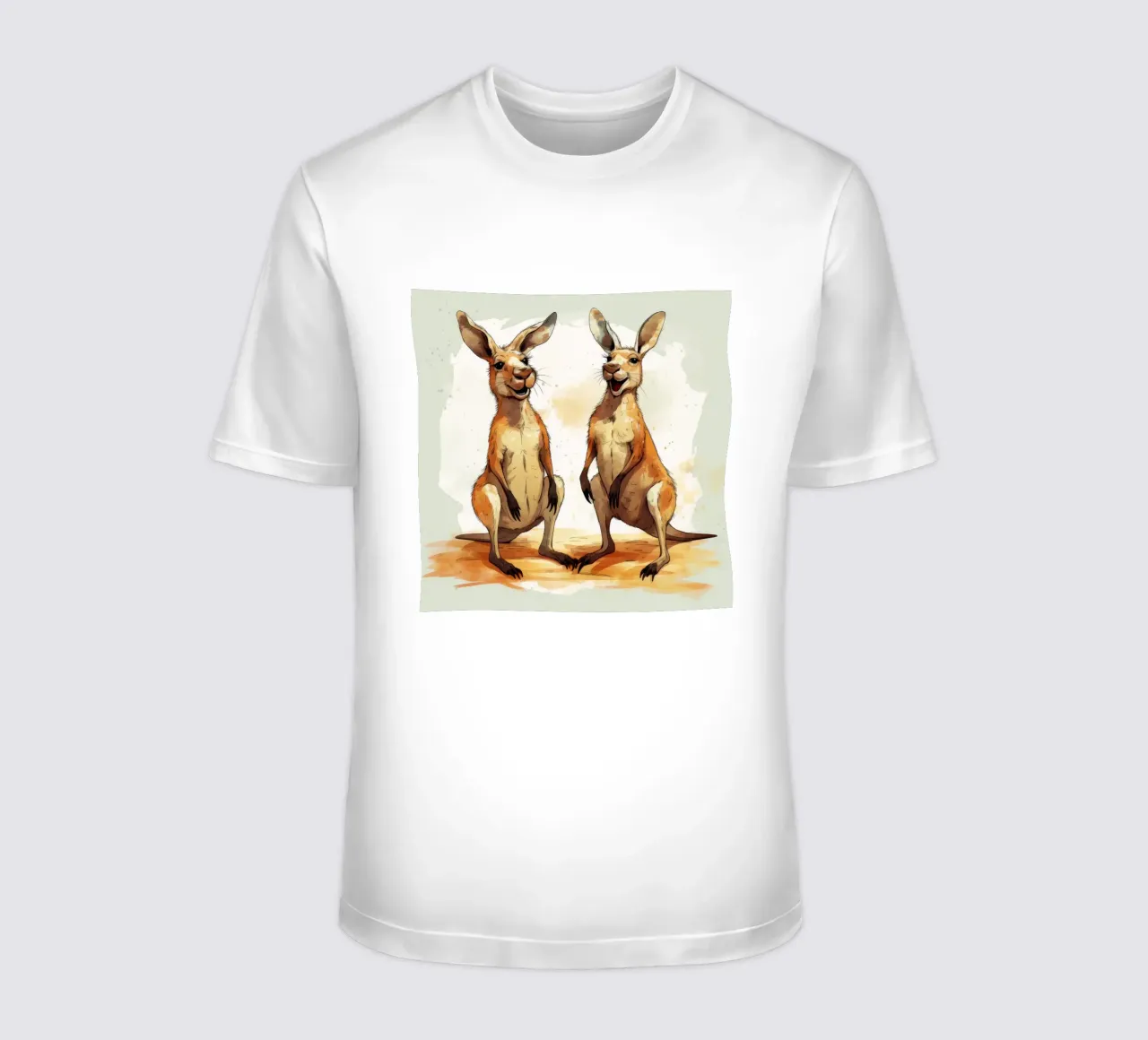 Retro Känguru Duo T-Shirt von Funny Animals