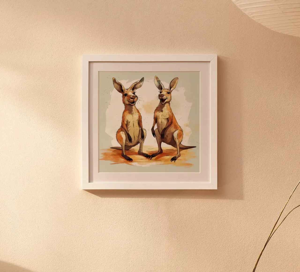 Retro Känguru Duo Hahnemühle von Funny Animals