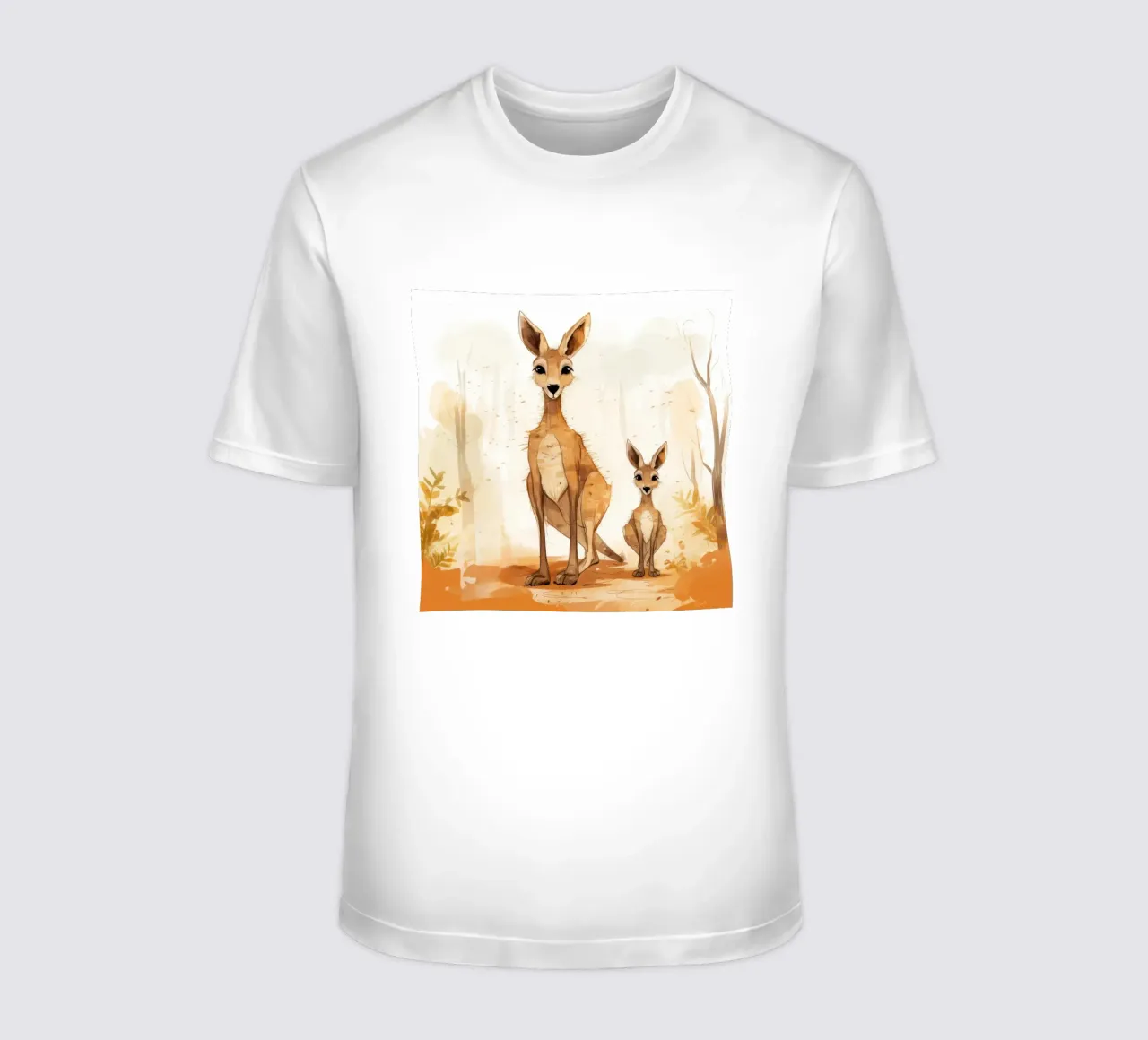 Retro Känguru Duo T-Shirt von Funny Animals
