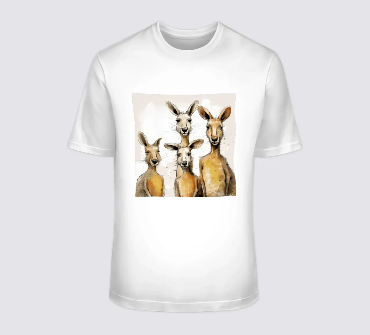 Retro-Känguru-Bande T-Shirt von Funny Animals