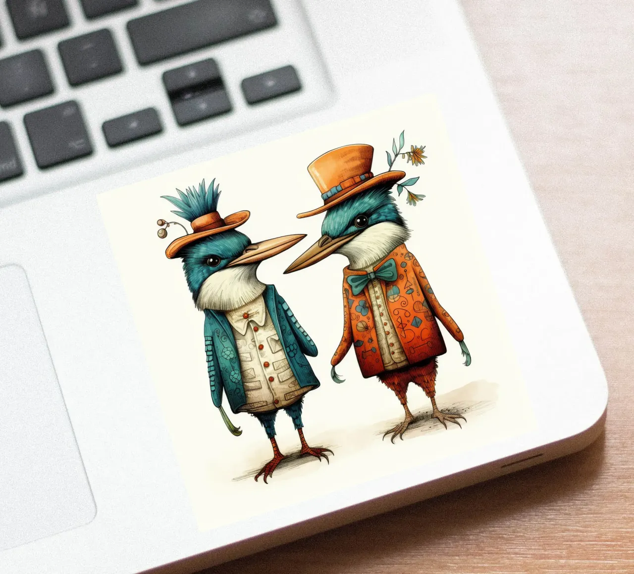 Retro Kingfisher Duo sticker by Funny Animals