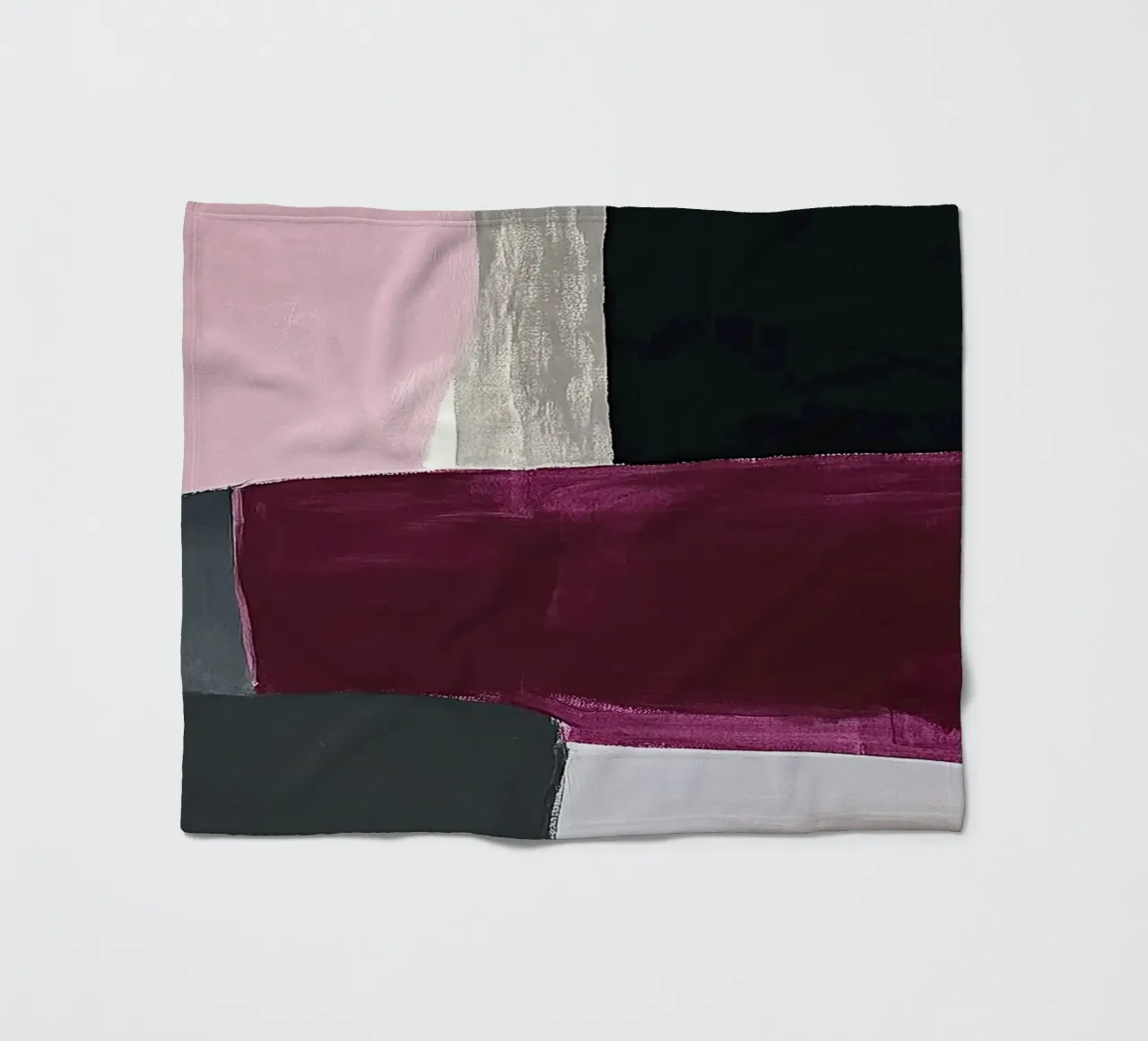 Zwischenräume in Pink und Burgund Fleecedecke von Euphoria Theresa