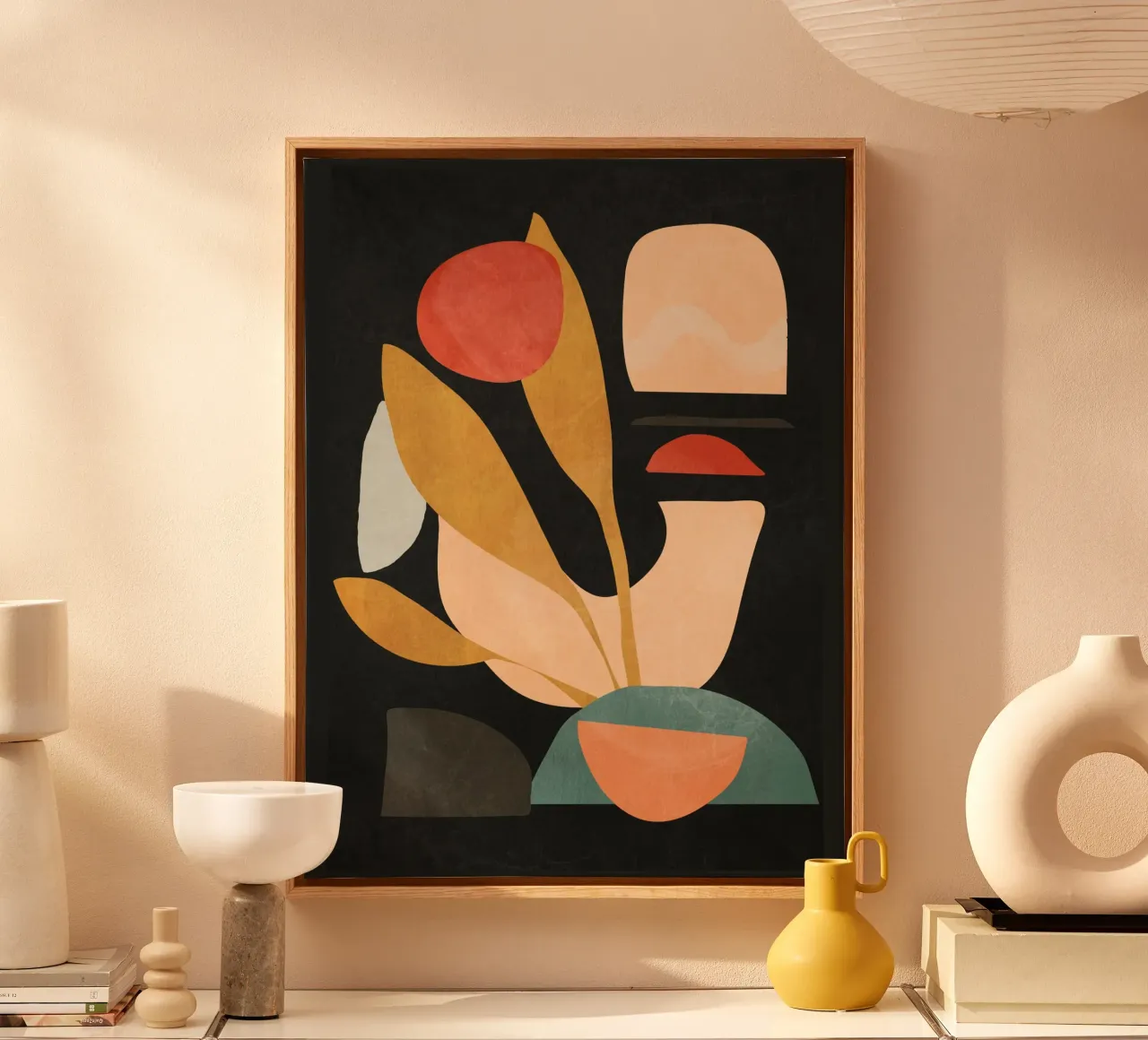 Abstracte vormen 20A canvas met Baklijst van ThingDesign
