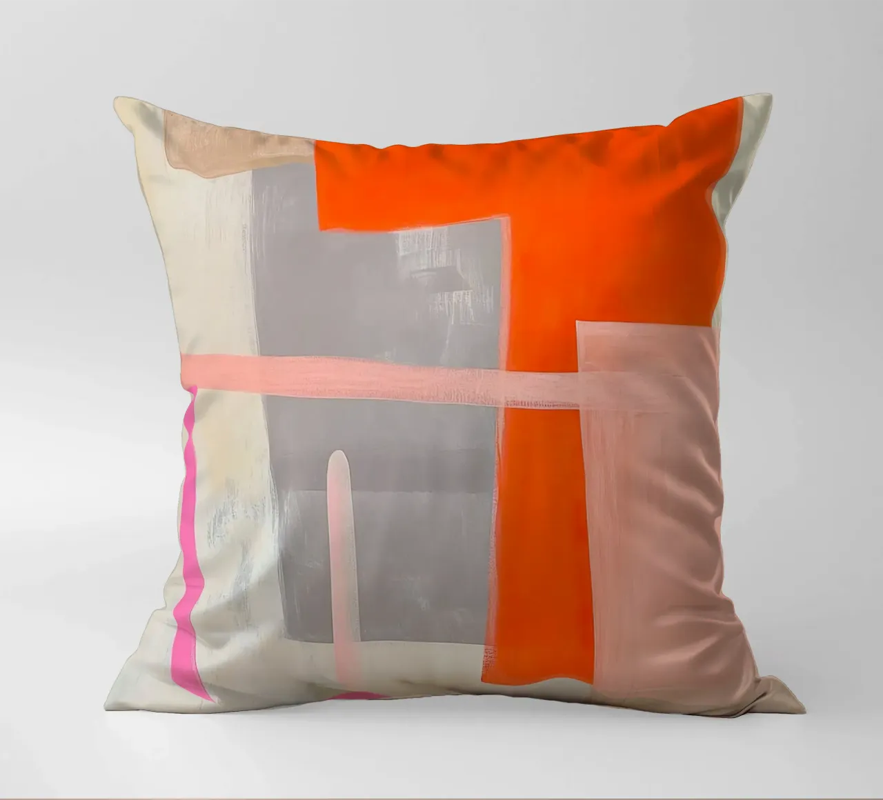 Équilibre en orange et gris coussin de Euphoria Theresa