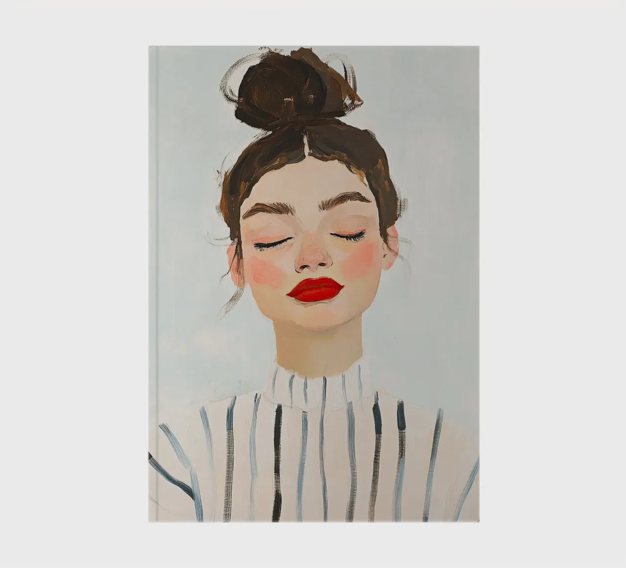 Delicate portrait of a girl with a bun notebook by Euphoria Theresa