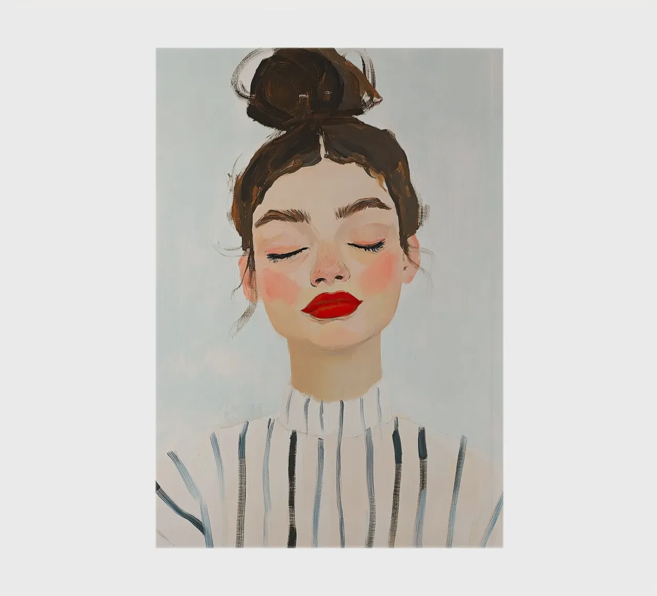 Delicate portrait of a girl with a bun notebook by Euphoria Theresa