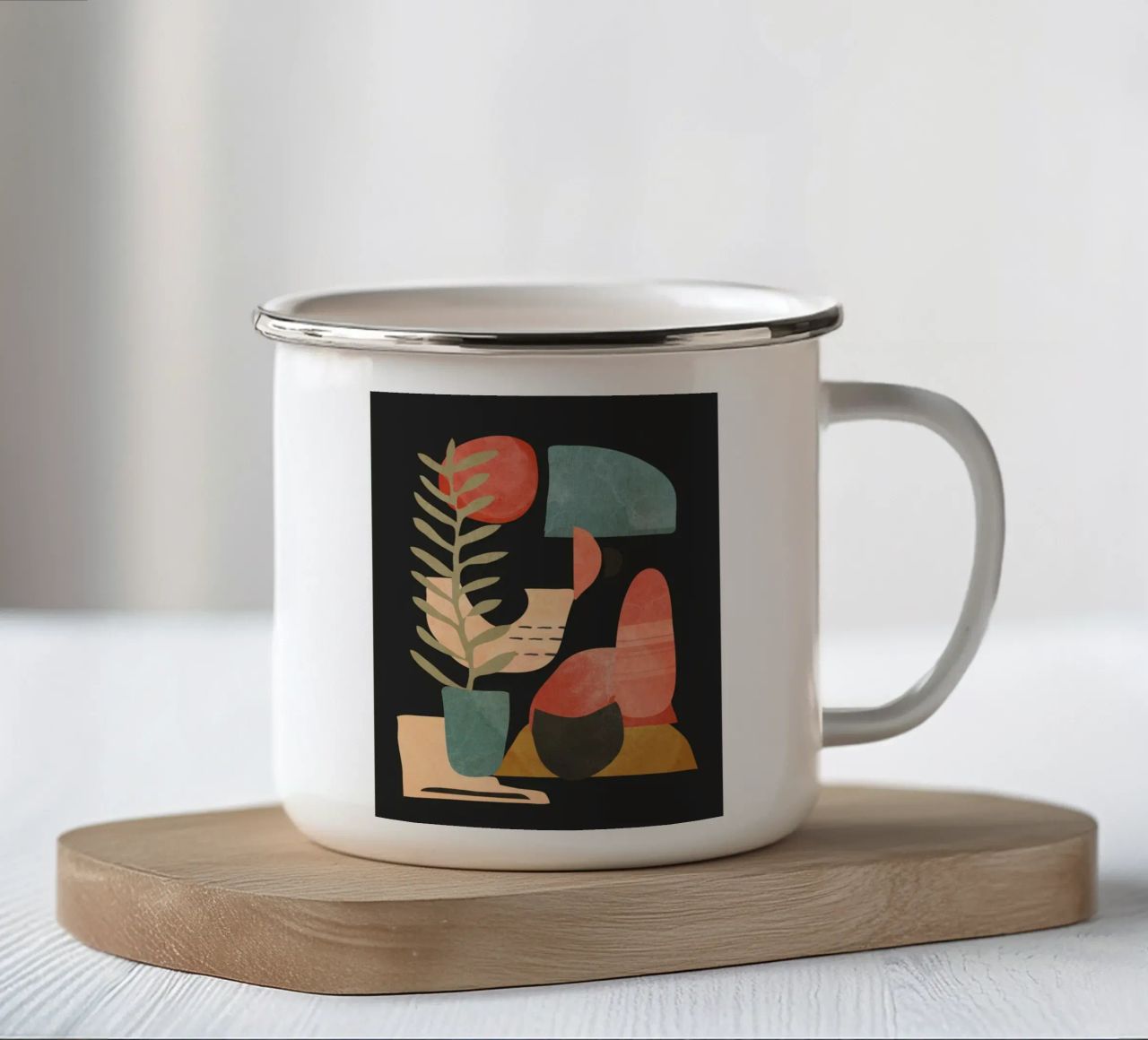 Forme astratte 21A tazza in smalto da ThingDesign