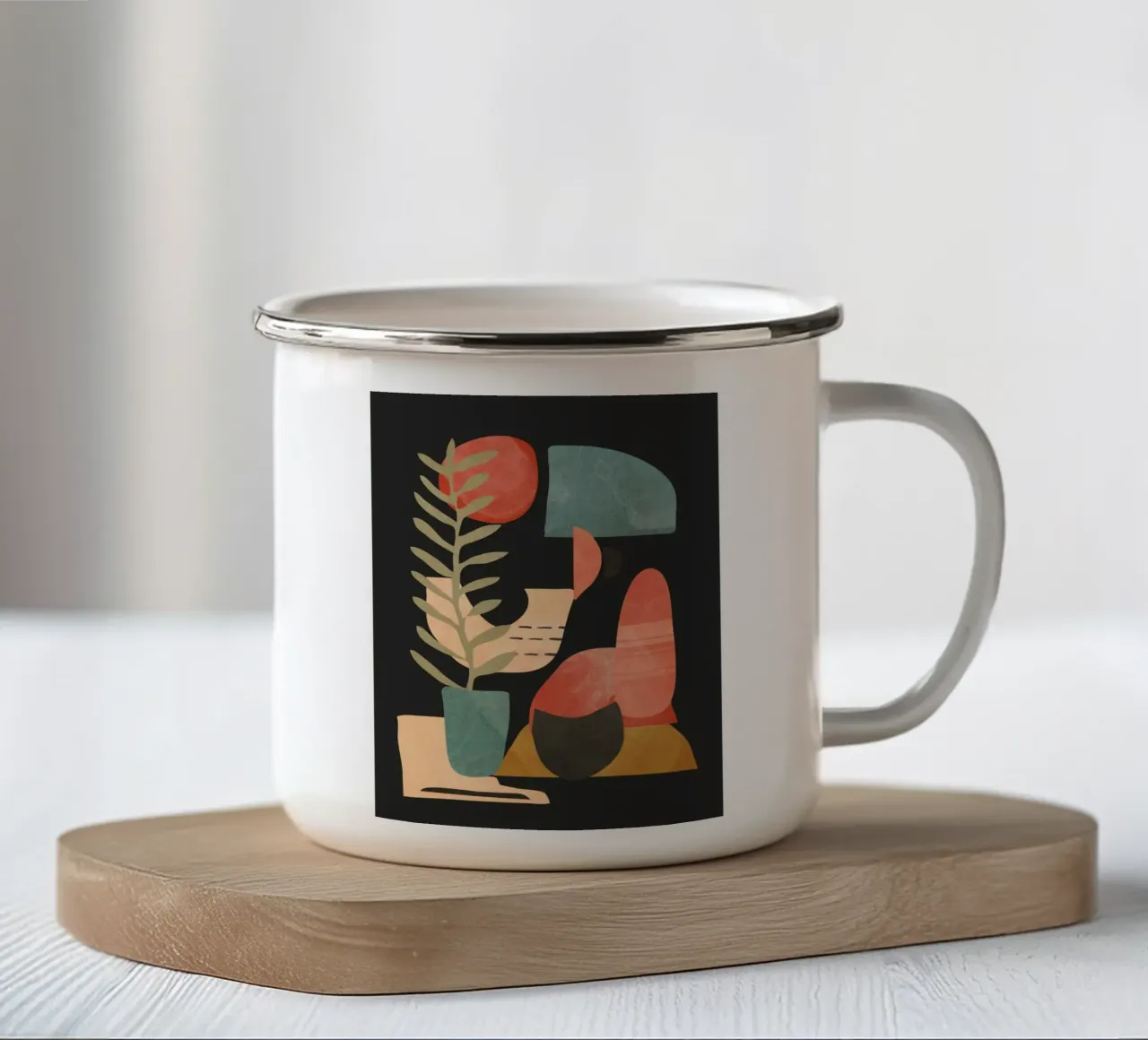 Forme astratte 21A tazza in smalto da ThingDesign