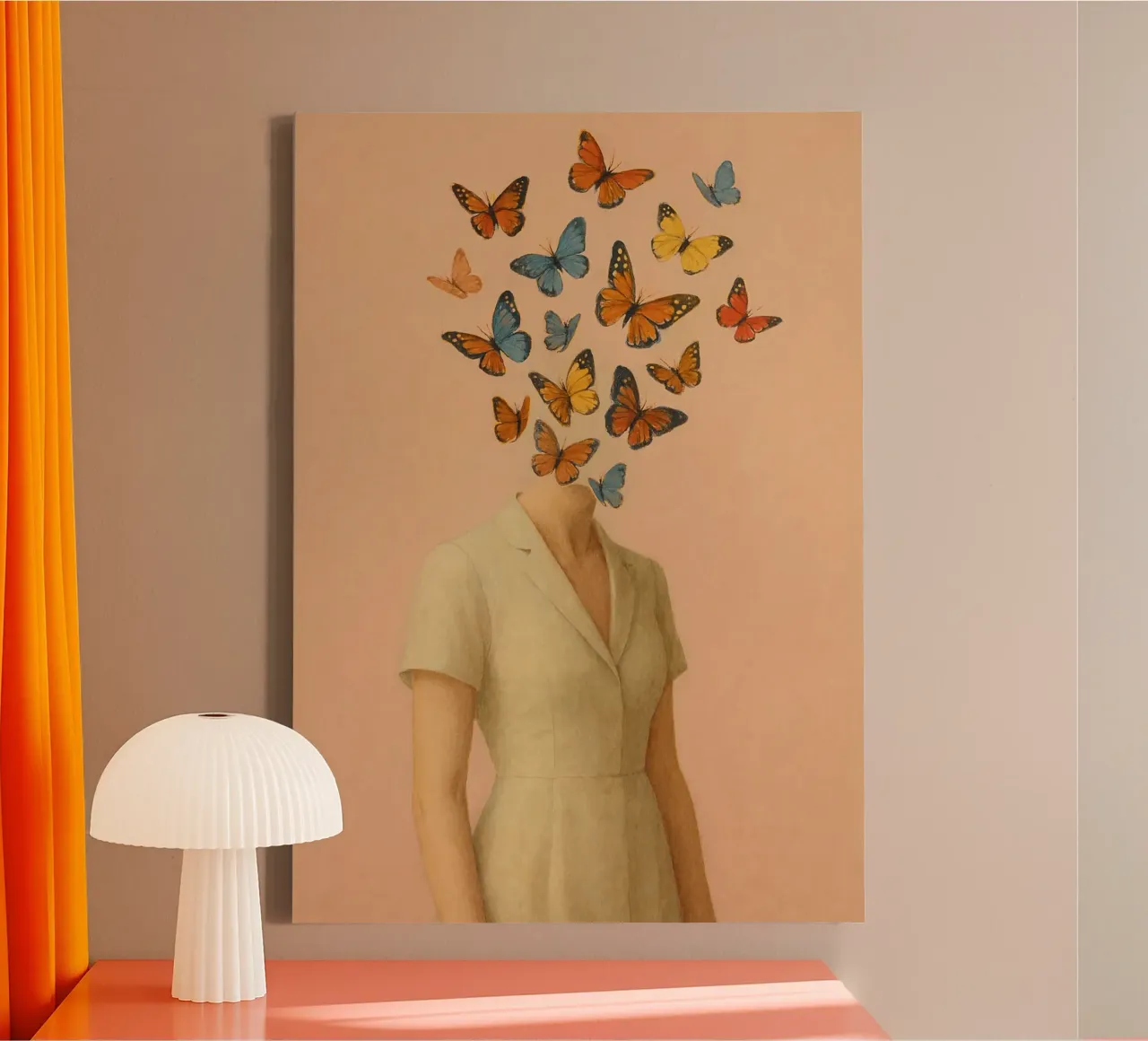 Licht worden canvas met Baklijst van Mosaic Dialogue