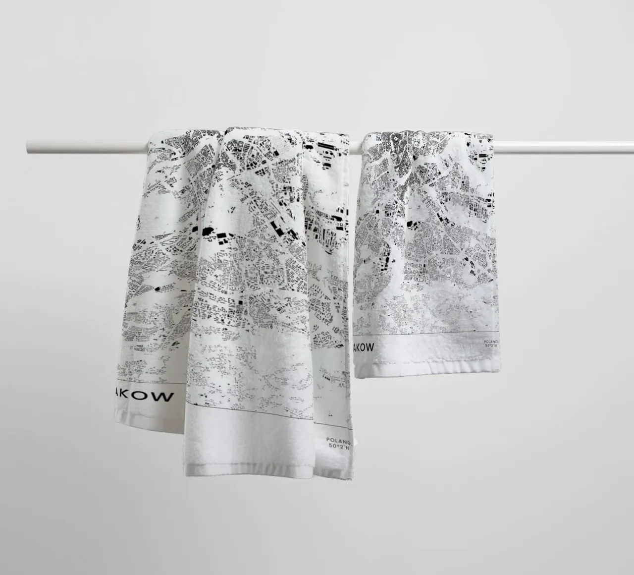 Krakow asciugamano da bagno da The Cartography Collection