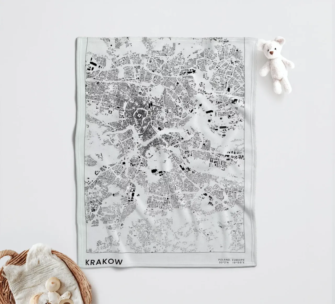 Krakow coperta in pile da The Cartography Collection